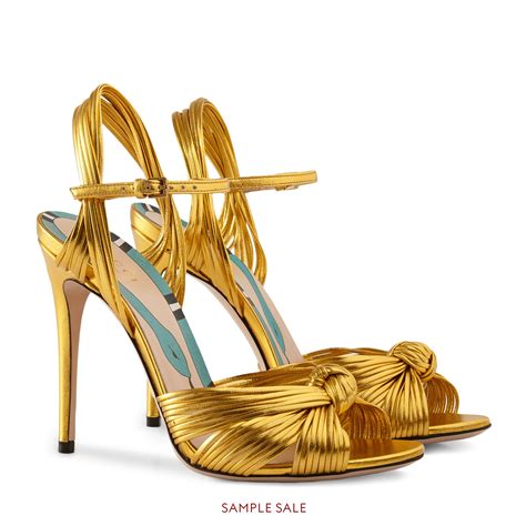 gold Gucci sandals size 8